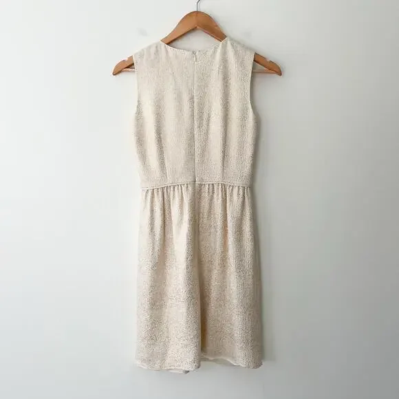 Shoshana Gold Metallic Sleeveless Mini Cocktail Dress, Size 2 - Picture 2 of 8